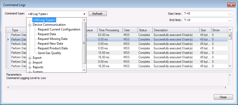 Command Logs